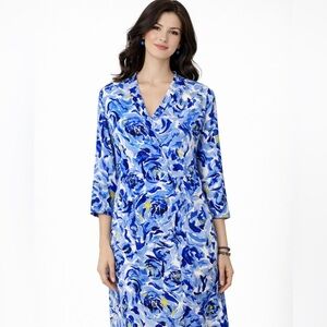 Dana Buchman Flattering Wrap Dress Size M